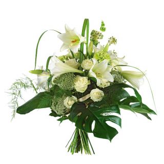 Sympathie boeket witte bloemen ( UB 900 )